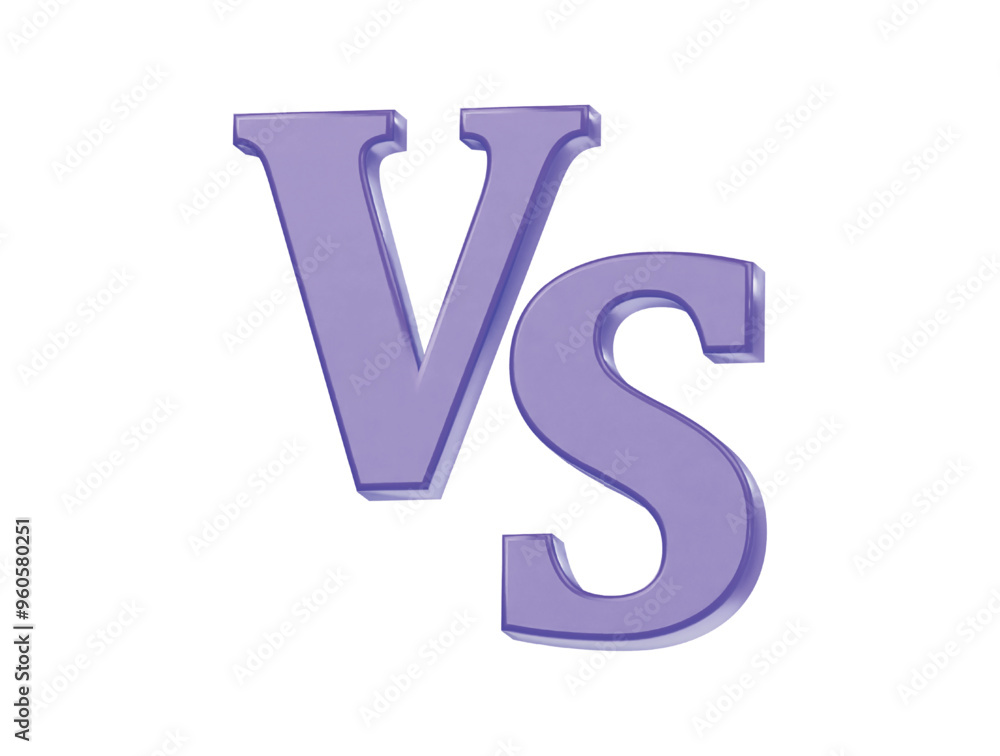 Versus icon 3d render illustration Versus icon 3d render illustration