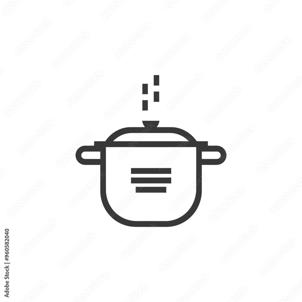 Line art illustration of a pot with steam coming out of it Line art illustration of a pot with steam coming out of it