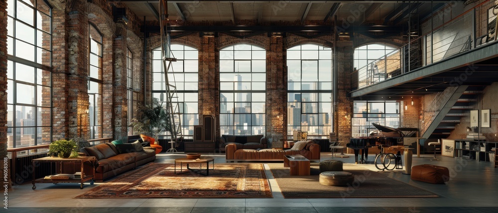 Modern Industrial Loft with Exposed Brick Walls and High Ceilings for Urban Living Modern Industrial Loft with Exposed Brick Walls and High Ceilings for Urban Living
