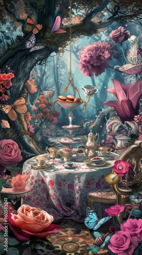 Whimsical Tea Soiree in an Enchanting Dreamland