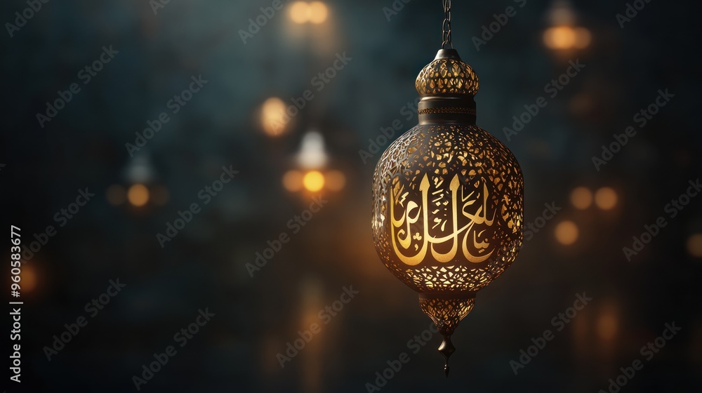 Ornamental Lantern with Arabic Calligraphy Ornamental Lantern with Arabic Calligraphy