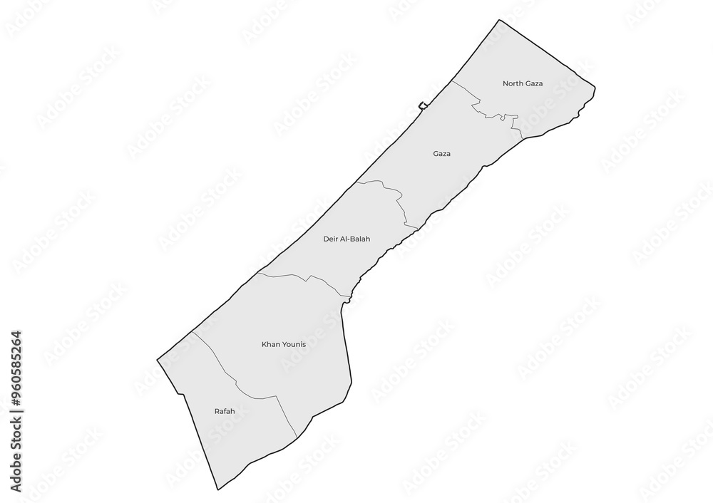 Gaza strip map
