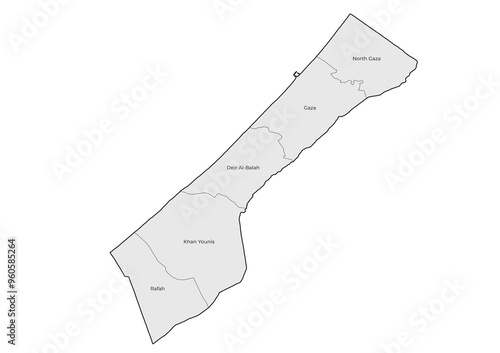 Gaza strip map