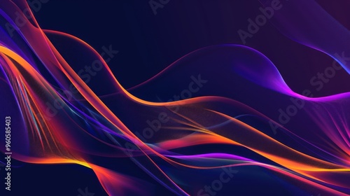 Abstract Waves of Vibrant Color