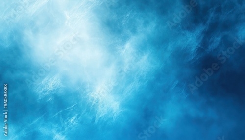 Abstract blue blurred background, light sky-colored with soft curves for design elements