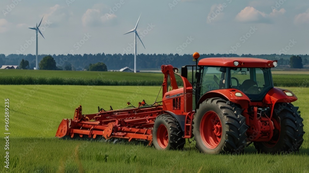Obraz premium tractor in field