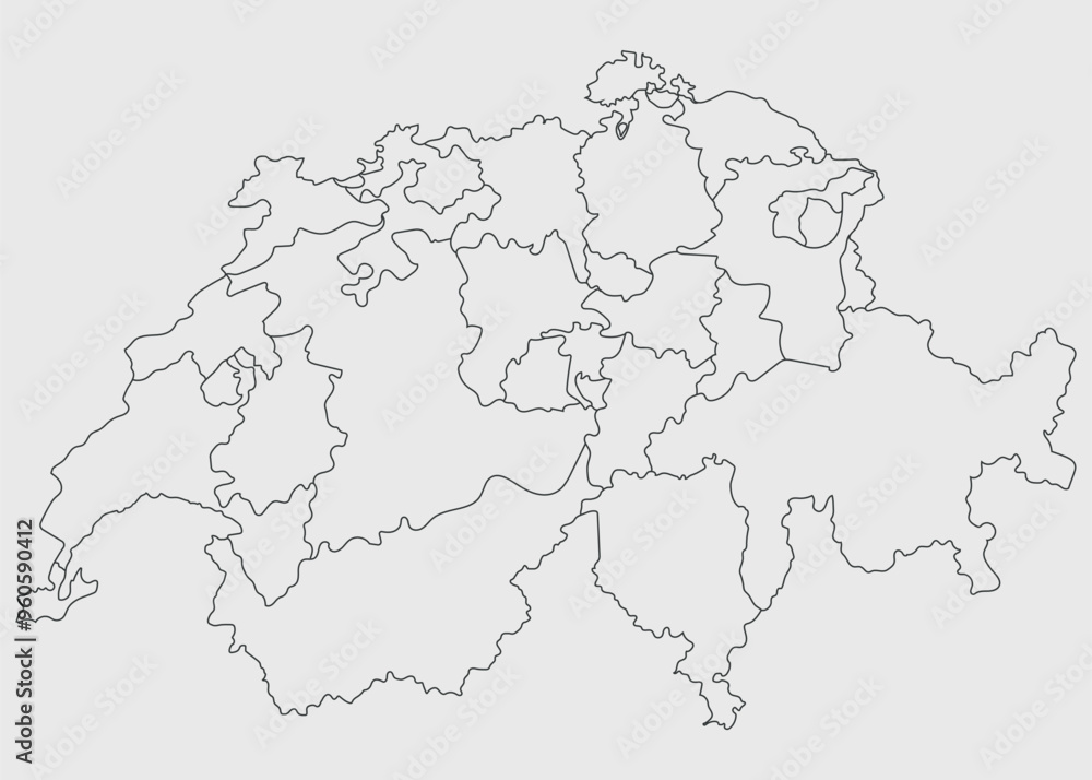 Obraz premium Map - Switzerland. Map Switzerland outline vector