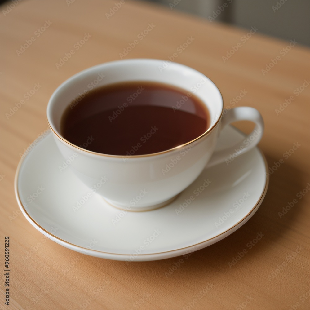 Simple Cup of Hot Tea on a White Background Simple Cup of Hot Tea on a White Background