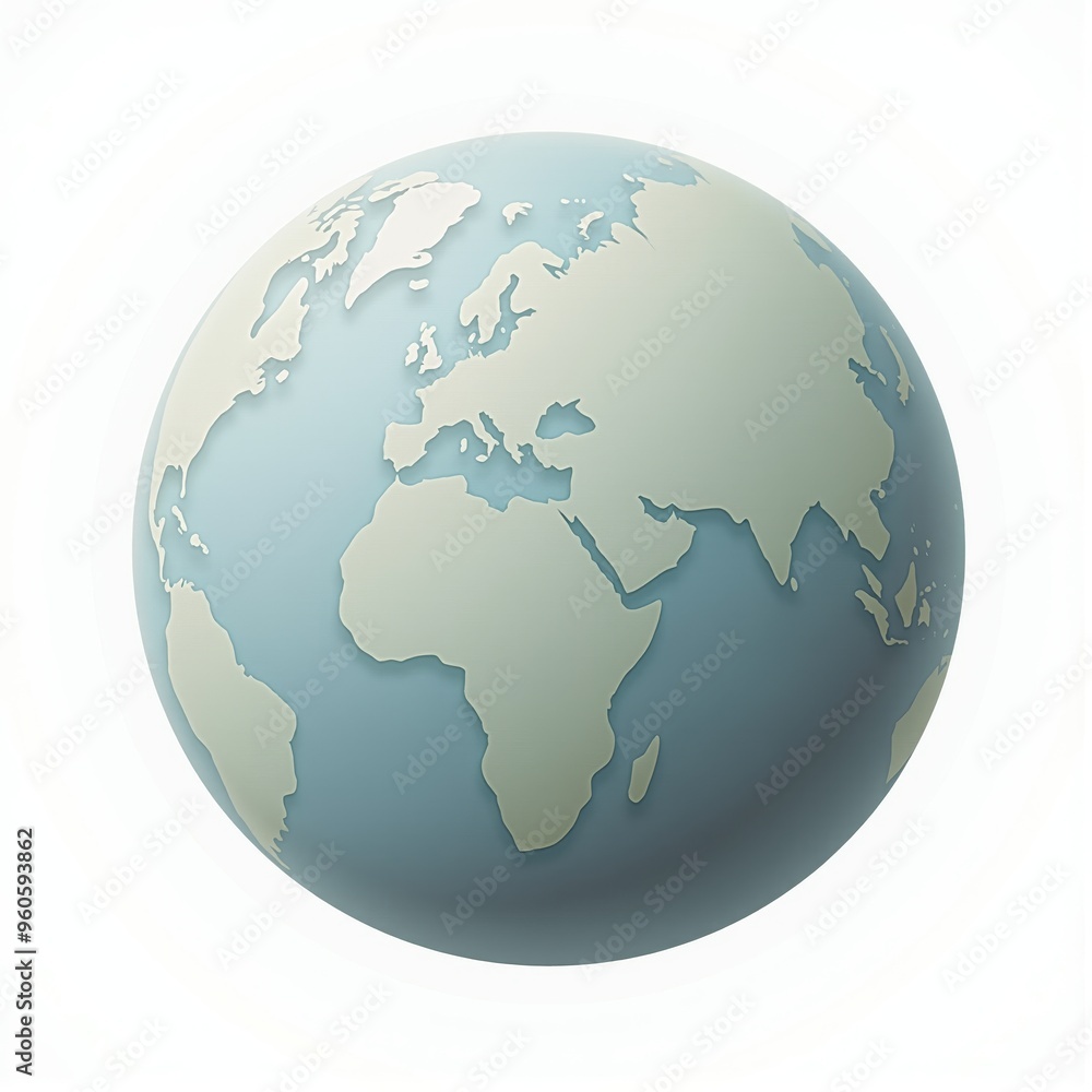 A polished 3D globe of Earth, showcasing its natural topography, set against a pure white background. A polished 3D globe of Earth, showcasing its natural topography, set against a pure white background.
