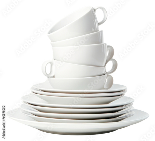 PNG Pile of White Dishware porcelain dishware saucer. photo