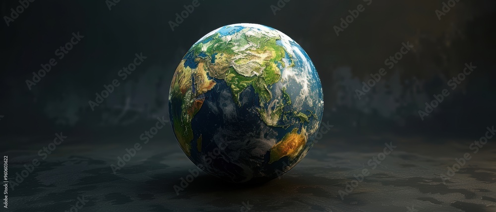 Global Connections - Spinning Globe with Country Borders Global Connections - Spinning Globe with Country Borders
