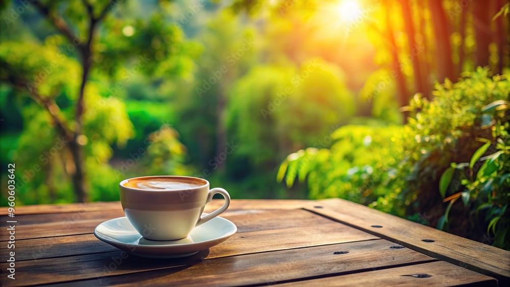 cup, moment, wooden table,serene, coffee, A close up image of a serene moment featuring a cup of coffee on a wooden table with copy space cup, moment, wooden table,serene, coffee, A close up image of a serene moment featuring a cup of coffee on a wooden table with copy space