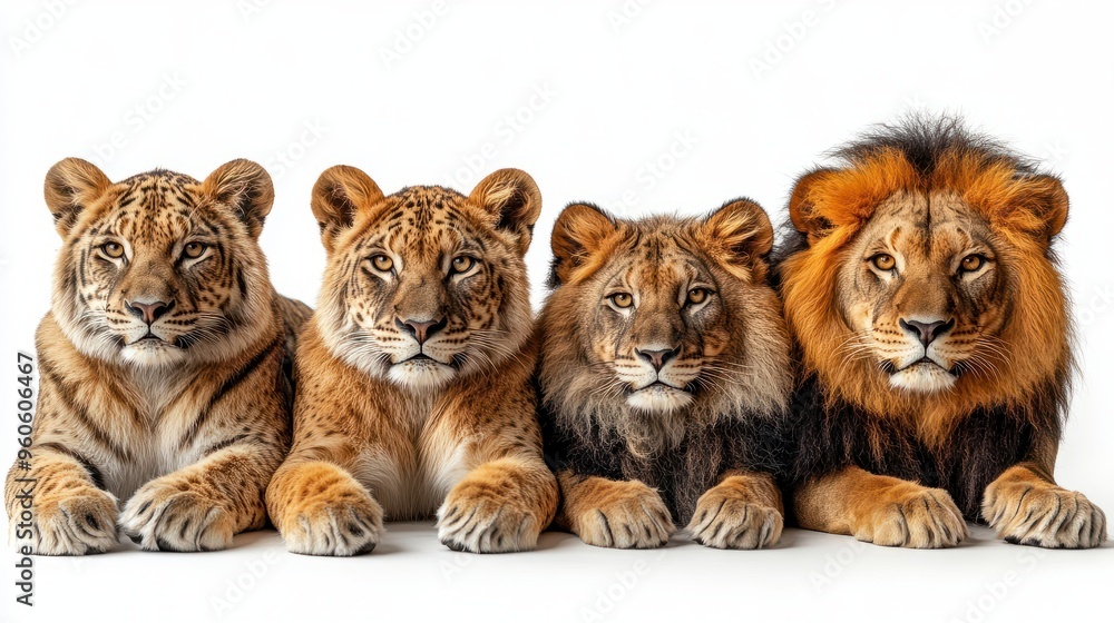 Exotic wildlife animals isolated on white Exotic wildlife animals isolated on white