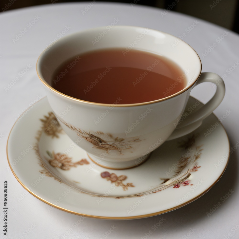 Simple Cup of Hot Tea on a White Background Simple Cup of Hot Tea on a White Background