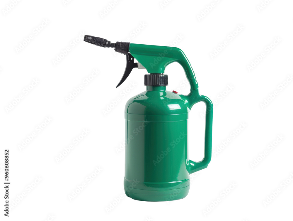 A vibrant green spray bottle designed for gardening and home use, ideal for watering plants or applying pesticides.