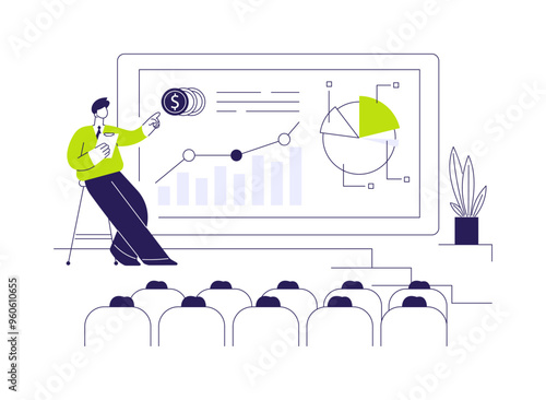 Economic forecasting abstract concept vector illustration.