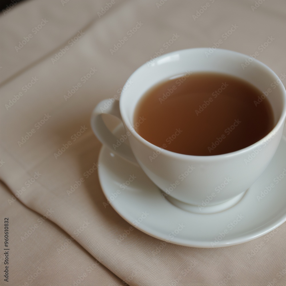 Simple Cup of Hot Tea on a White Background Simple Cup of Hot Tea on a White Background