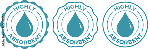 Highly Absorbent design logo template illustration