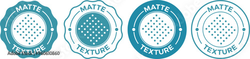 Matte texture logo vector badge. Suitable for information and product label
