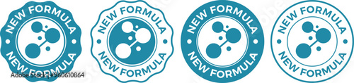 New formula design logo template illustration