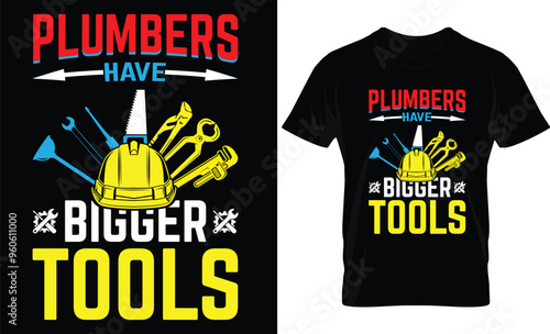 plumber Typography T shirt Design with editable vector graphic. trust me I'm a plumber