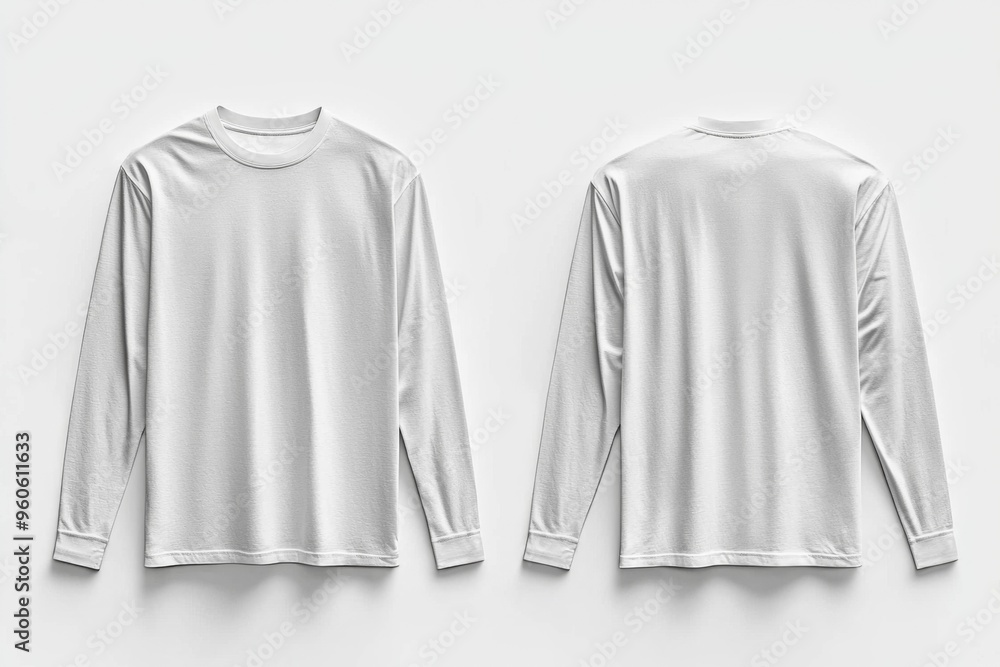 White Long Sleeve Tshirt Mockup Isolated created with Generative AI White Long Sleeve Tshirt Mockup Isolated created with Generative AI