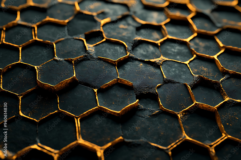 A detailed background of honeycombs, showcasing the intricate hexagonal pattern crafted by bees A detailed background of honeycombs, showcasing the intricate hexagonal pattern crafted by bees