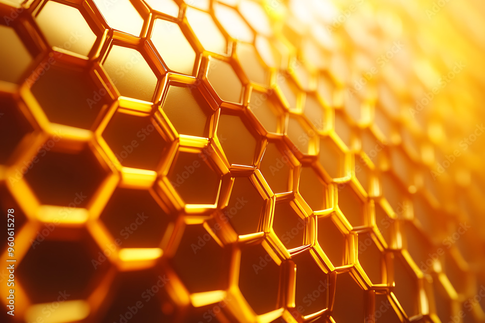 A detailed background of honeycombs, showcasing the intricate hexagonal pattern crafted by bees A detailed background of honeycombs, showcasing the intricate hexagonal pattern crafted by bees