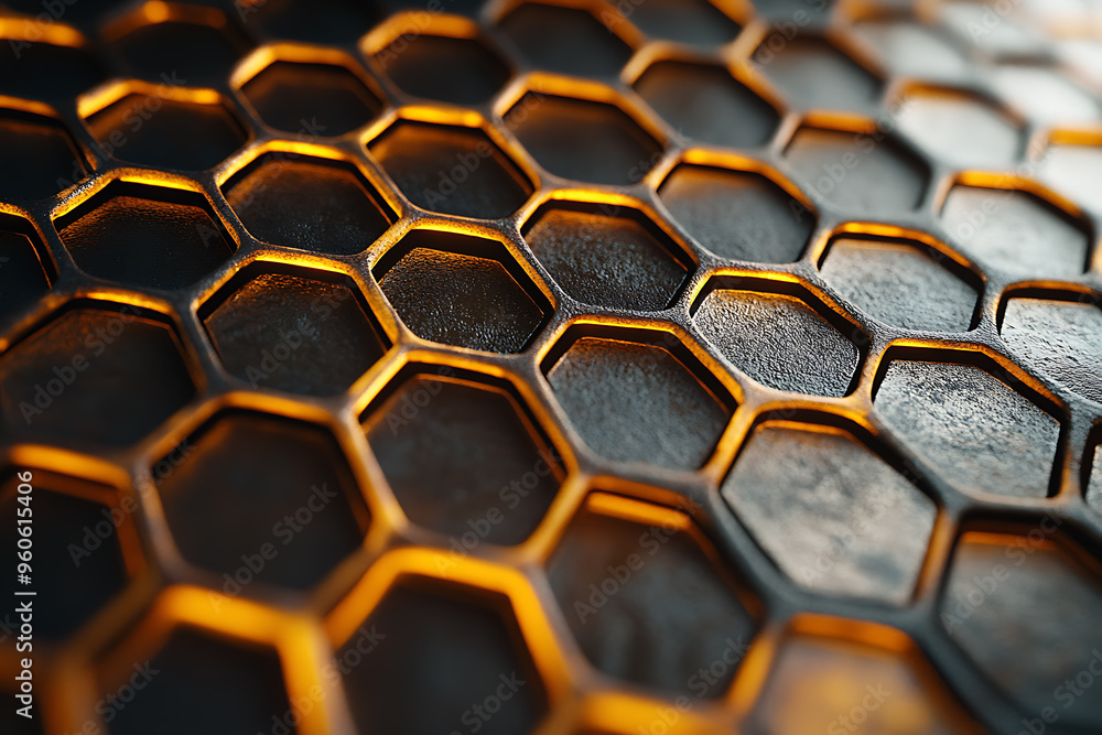 A detailed background of honeycombs, showcasing the intricate hexagonal pattern crafted by bees A detailed background of honeycombs, showcasing the intricate hexagonal pattern crafted by bees