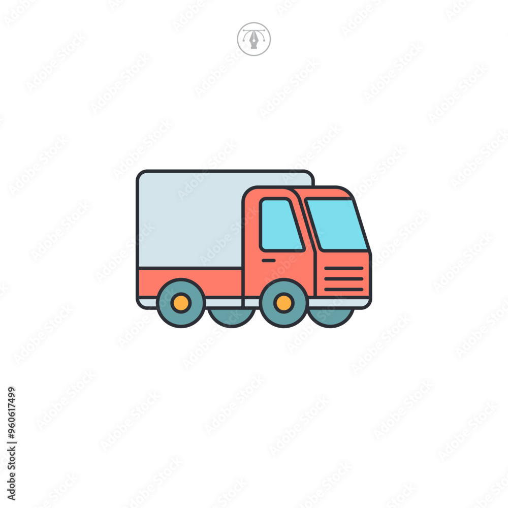 custom made wallpaper toronto digitalDelivery Truck icon symbol vector illustration isolated on white background