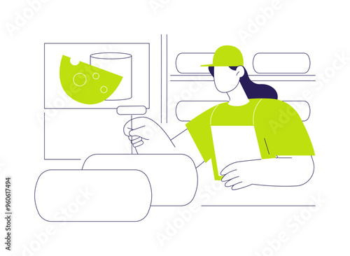 Cheese ripening abstract concept vector illustration.