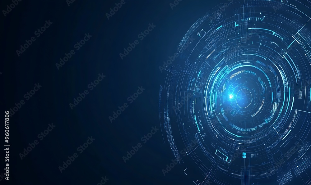 Abstract Technology Background with Blue Glowing Circuits
Abstract Technology Background with Blue Glowing Circuits