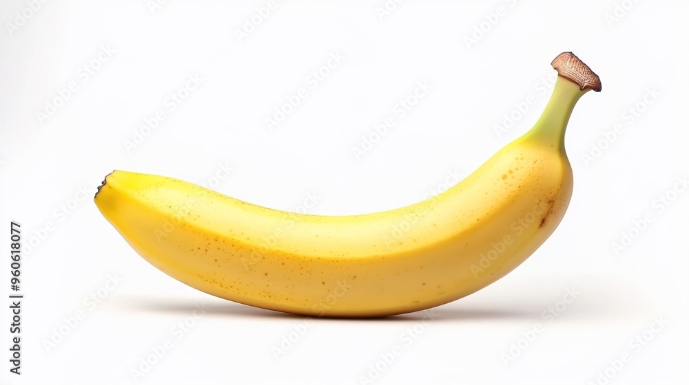A single banana on a white background
A single banana on a white background