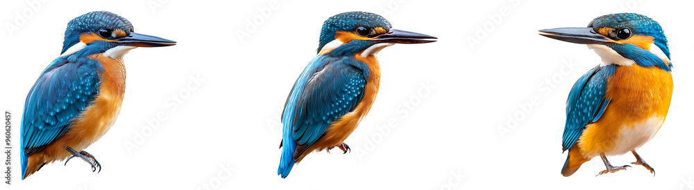 Set, collection of a kingfisher bird isolated on transparent background. Set, collection of a kingfisher bird isolated on transparent background.