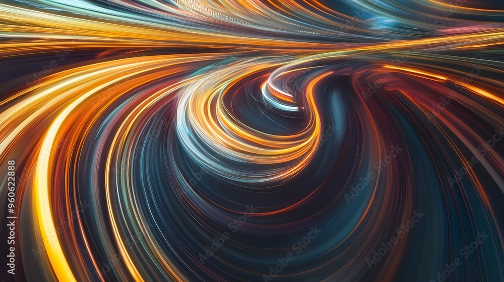 Light trails forming abstract spirals, organic shapes, vibrant and energetic. Light trails forming abstract spirals, organic shapes, vibrant and energetic.