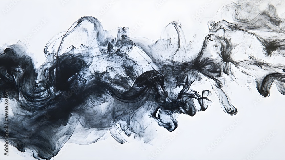 Ink flowing in water creating unique patterns, organic shapes, artistic and fluid. Ink flowing in water creating unique patterns, organic shapes, artistic and fluid.