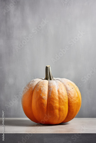 generated illustration of pumpkin isolated on gray background