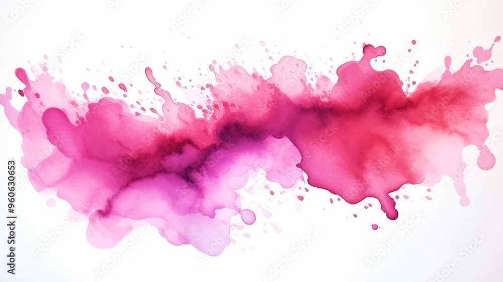 Blue and red mixed abstract watercolor painting on white paper. Neural network ai generated art Blue and red mixed abstract watercolor painting on white paper. Neural network ai generated art