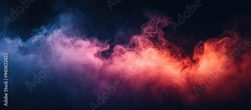 Abstract Smoke Image with Blue and Red Colors