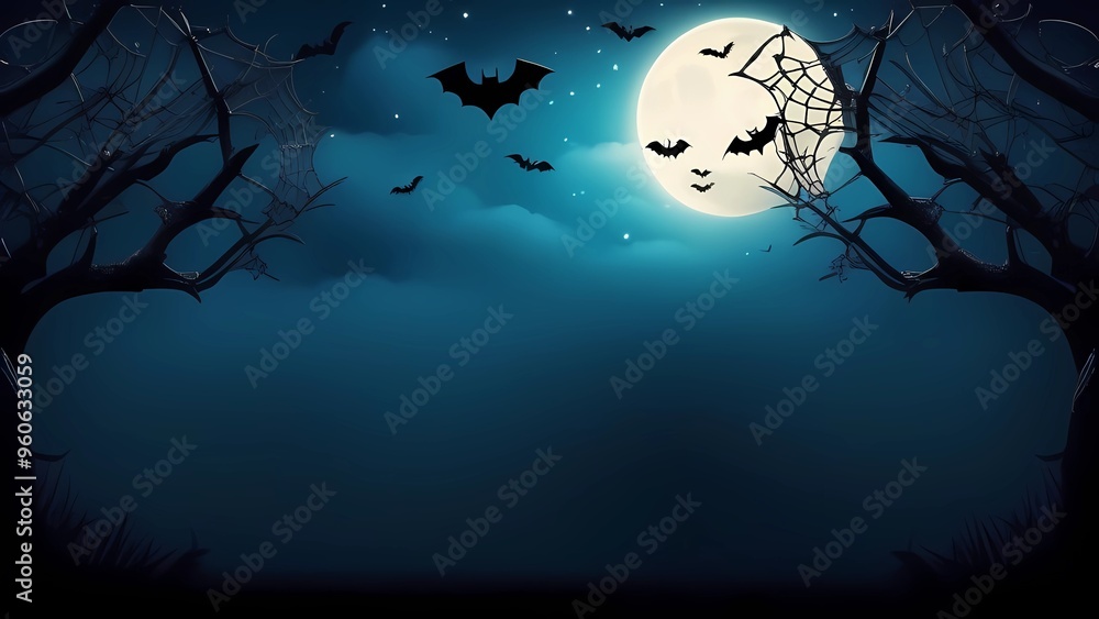 Dark gloomy cloudy sky with silhouettes of tree branches Dark gloomy cloudy sky with silhouettes of tree branches