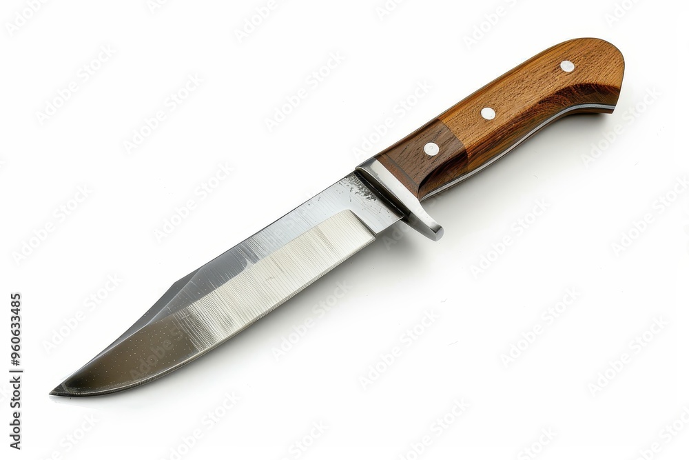 Single knife on white background with clipping path Single knife on white background with clipping path