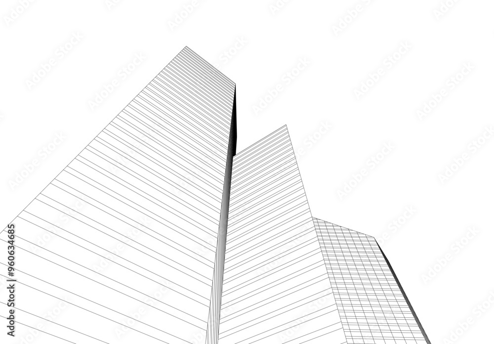 abstract city buildings vector drawing abstract city buildings vector drawing
