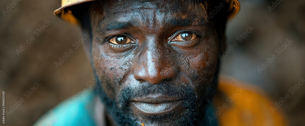 Close-up Portrait of a Hardworking Miner Close-up Portrait of a Hardworking Miner
