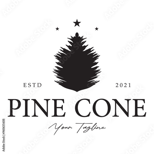 simple pine or fir tree logo,evergreen.for pine forest,adventurers,camping,nature,badges and business.vector