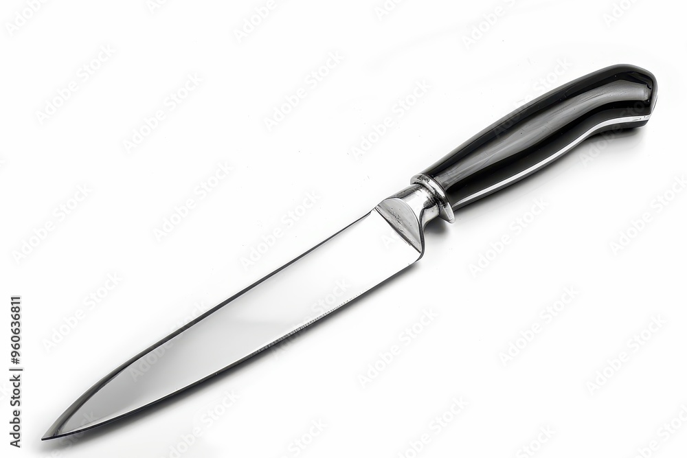 Steel knife on white background Steel knife on white background