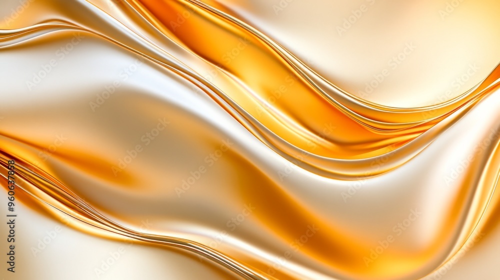 A luxurious abstract design featuring smooth, flowing golden textures, with intricate curves and reflective surfaces A luxurious abstract design featuring smooth, flowing golden textures, with intricate curves and reflective surfaces