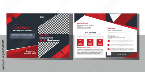 Bi  fold and tri fold brochure design template.