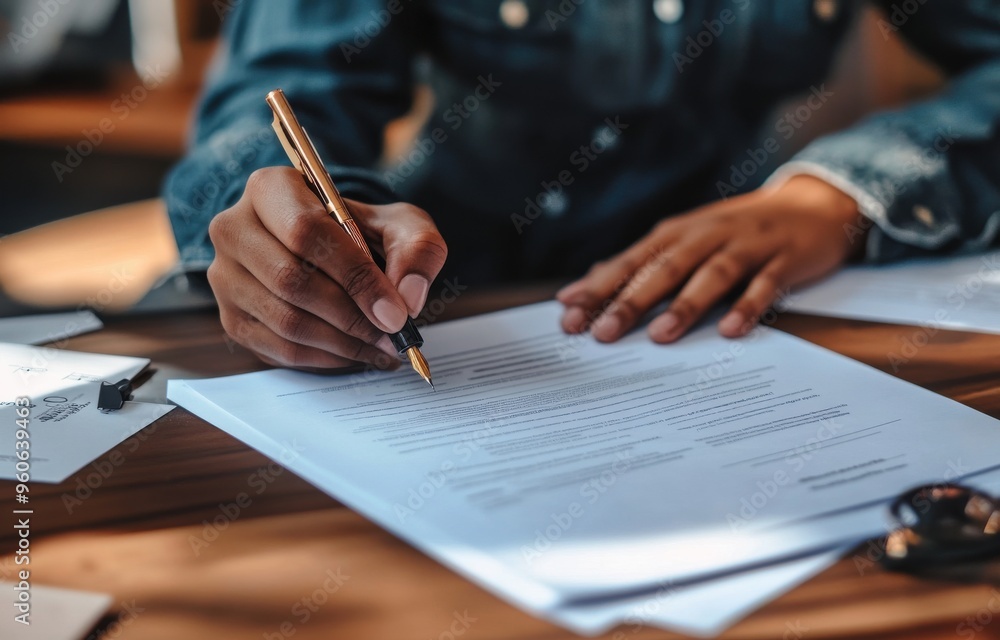 hands signing a contract, emphasizing the importance and details in potential business maintenance hands signing a contract, emphasizing the importance and details in potential business maintenance
