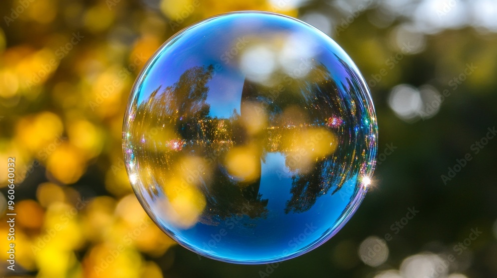 Soap Bubble Dynamics, an exploration of the intricate reflections and surface tension in a soap bubble, revealing vibrant colors and delicate forms.