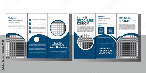 Bi  fold and tri fold brochure design template.